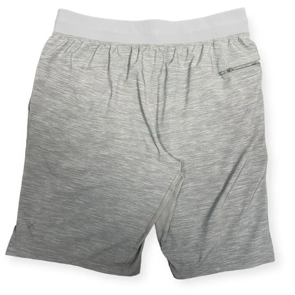 Lululemon Men's Large‎ Grey Unlined Athletic Training Shorts 10.5” Inseam